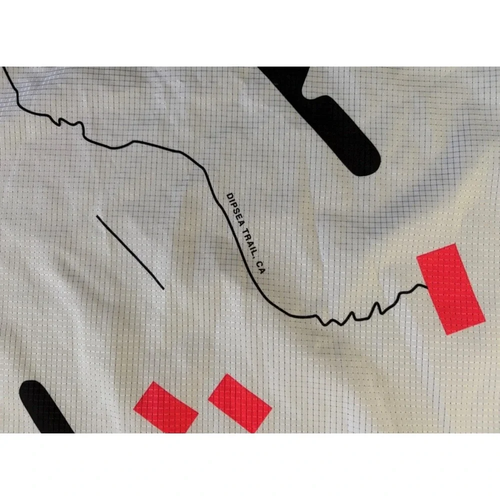 The North Face Flight Series Trail Running Shirt XL White Map Print‎ Mens XL